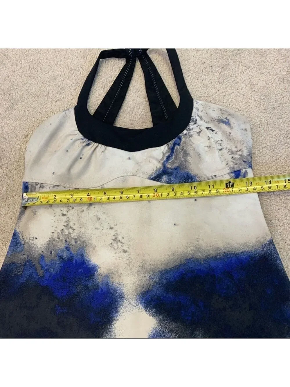 Lululemon scoop me up tank in Milky Way blue and black Sz 6